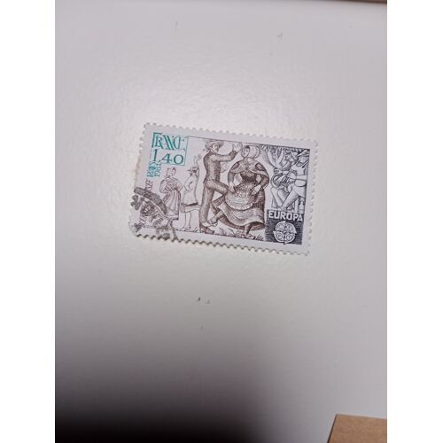 Timbre France 1,40 Yvert N° 2138 Europa Cept Oblitéré La Bourrée Croisée (Berry). De 1981