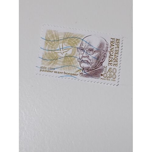Timbre France 1,40+0,30 Yvert N° 2153 -Pasteur Marc Boegner (1881-1970), Penseur Et Écrivain.De 1981