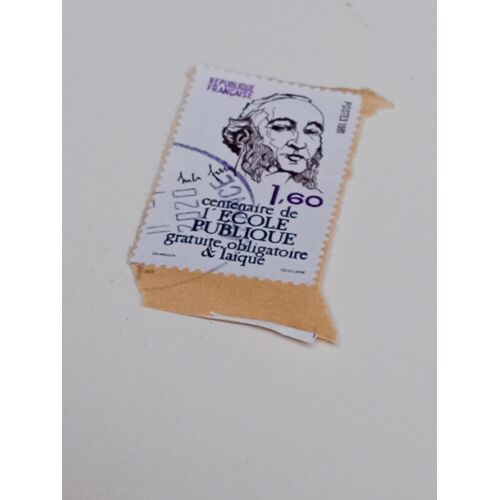 Timbre France 1,60 Yvert N° 2167 Jules Ferry Centenaire De L'École Publique Gratuite, Obligatoire & Laïque De 1981 T