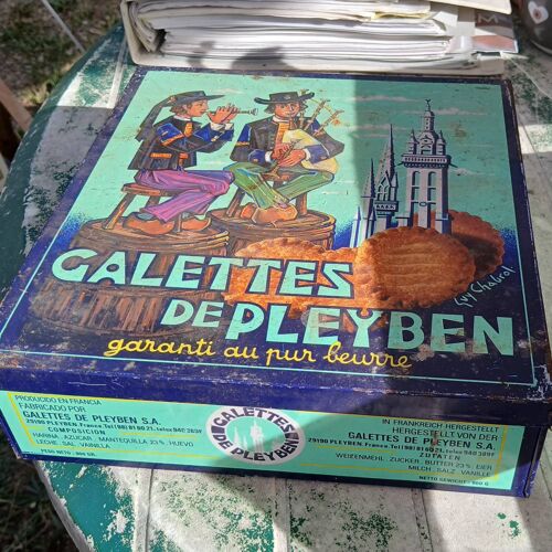 Boîte Métal Ancienne Galette De Pleyben