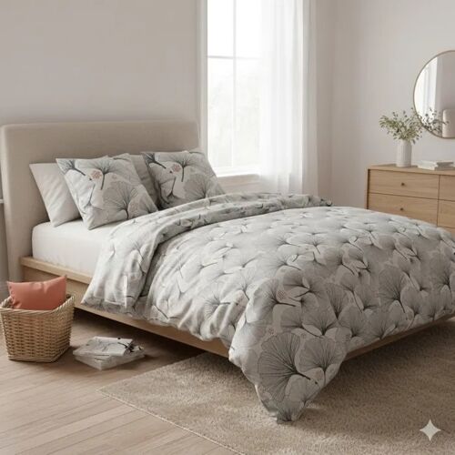 Parure De Lit 220 X 240 Cm Feuillage Gincko
