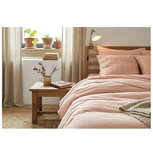 Taie D'oreiller Gaze De Coton 50 X 70 Cm Gaia Match Guimauve