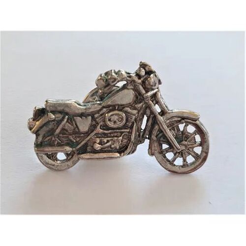 Pins Moto En Relief / Argenté