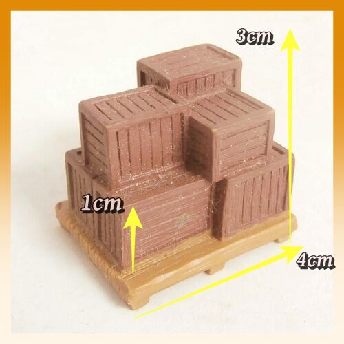 Diorama - Bloc De Caisses De Transport Marron Empilées Sur Une Palette En Plastique - Kentoys 1998-Kentoys