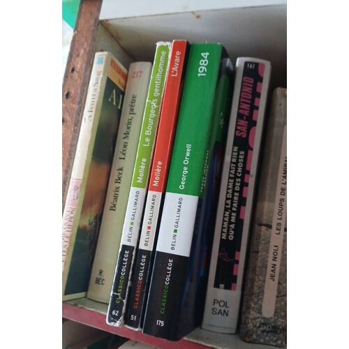 Classico Collège Lot De 3 Livres Belin Gallimard 1984, L'Avare Et Le Bourgeaois Gentillhomme.