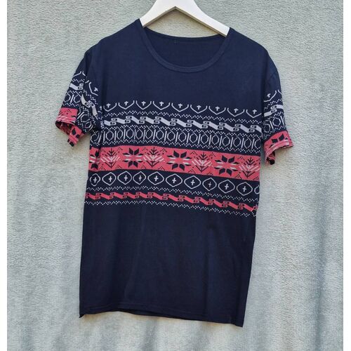 T-Shirt Noir À Motifs Taille S