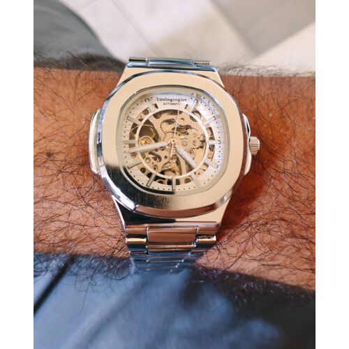 Montre Automatique Homme Luolinglongjue ¿ Acier Argenté ¿ Style Luxe