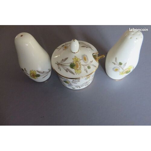 Service Condiments Porcelaine Signé Coalport
