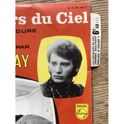 Johnny Hallyday / Les Chevaliers Du Ciel. Disque 45 T Avec Languette De Vente. Bande Originale Du Feuilleton Télévisé.