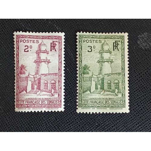 Timbre Somalie - Fr Y T 148 / 149 Mosquée De Djibouti 1938 (010810 )