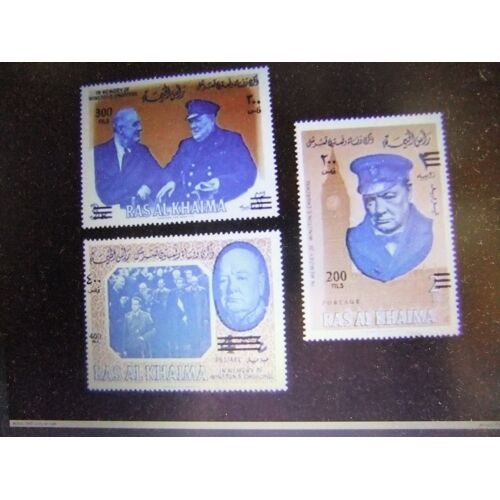 Ras Al Khaima 1965 Mort De Sir Winston Churchil Yvert 12 / 14 **Mnh