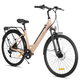 Vélo Électrique Lamassu - 28" - Moteur De 250 W,Autonomie De 60 Km,Cadre En Aluminium,Unisexe - Shimano À 7 Vitesses - Doré