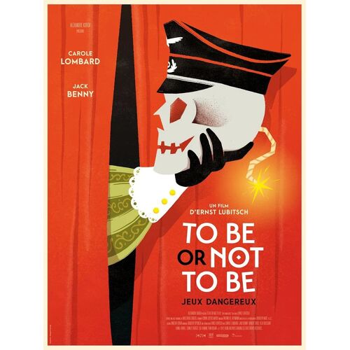 To Be Or Not To Be De Ernst Lubitsch Avec Carole Lombard, Jack Benny... - Affiche Originale De Film Format 120 X 160 Cm