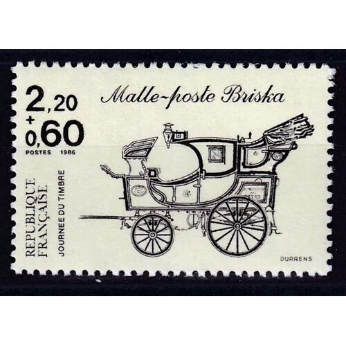 Journée Du Timbre : Malle Poste Briska Année 1986 N° 2411 Yvert Et Tellier Luxe