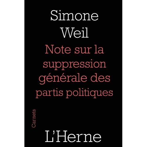 Notes Sur La Suppression Générale Des Partis Politiques