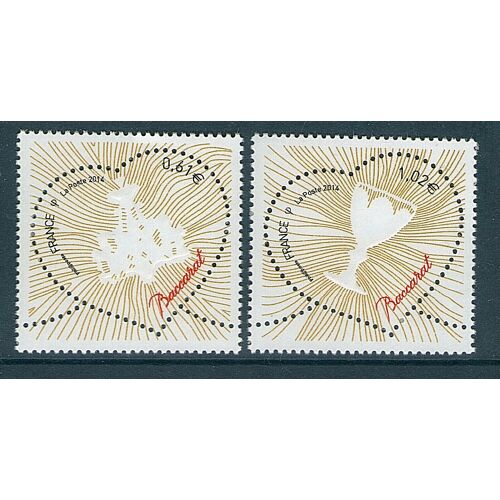 Saint Valentin : Coeurs Baccarat : Lustre Zénith Et Verre La Paire Année 2014 N° 4832 4833 Yvert Et Tellier Luxe