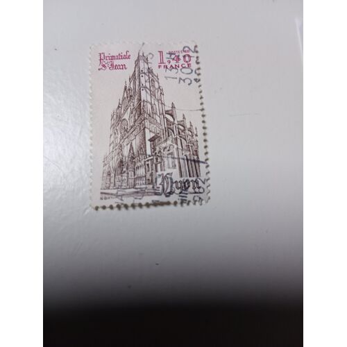 Timbre France 1981 Oblitéré - Primatiale Saint-Jean De Lyon - 1.40 Yvert Yt2132 -
