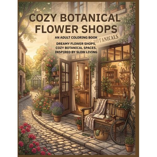 Cozy Botanical Flower Shops: An Adult Coloring Book Dreamy Flower Shops, Cozy Botanical Spaces, Inspired By Slow Living (Botanical Haven)