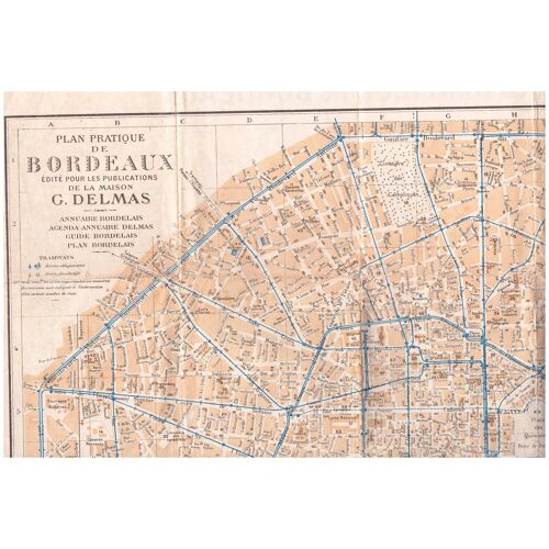 Plan Pratique De Bordeaux Et De Sa Banlieue Recto-Verso - Editions Delmas - Vers 1930