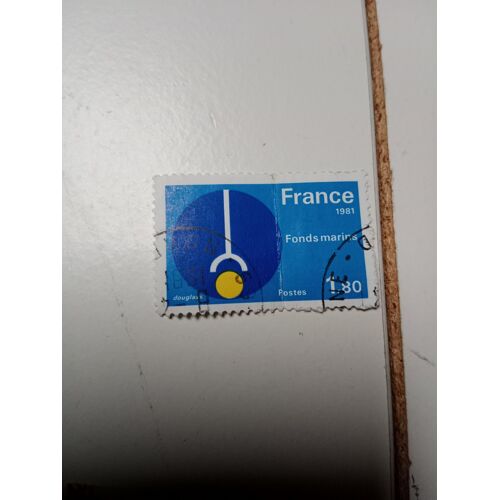 Timbre France Oblitéré 1,80 Yvert N° 2129 -Fonds Marins (Recherche Des Dépôts Pélagiques). De 1981 L