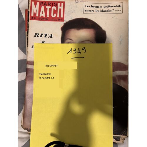 Paris-Match 1ère Année 1949 40numéros