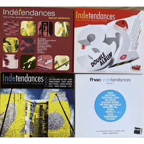 4 Compilations Indétendances Fnac (2002 / 2006 / 2007 / 2008)