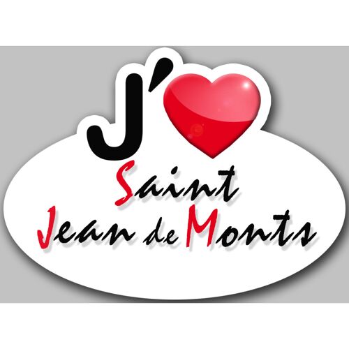 J'aime Le Pays De Saint-Jean-De-Monts (5x3.7cm) - Sticker/Autocollant