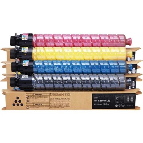 CAIDI Cartouche Toner Compatible avec Puce pour Ricoh Aficio MP C2003/C2503 - Pack 4 Couleurs (Noir, Cyan, Magenta, Jaune).