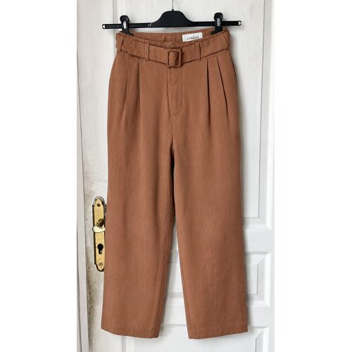 Lemaire Pantalon Ocre, Taille Xxs, 84% Viscose, 16% Laine Vierge, Très Bon État