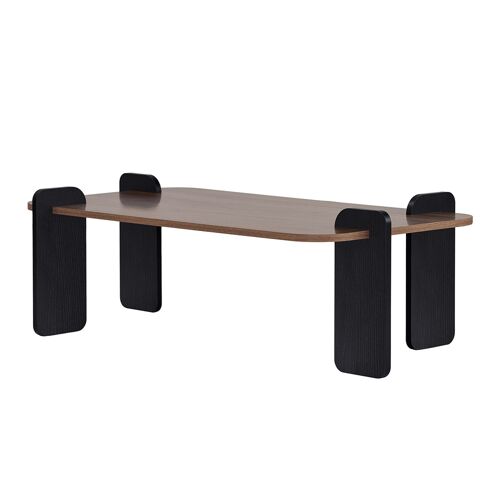 Table basse rectangulaire effet noyer 120cm SITA