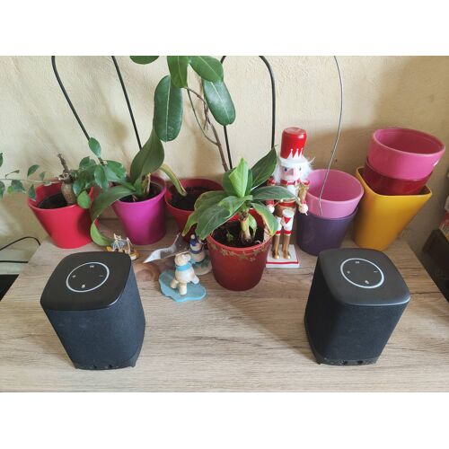 2 enceintes connectées Homesound ( devialet ) bluetooth wifi auxiliaire en très bon état