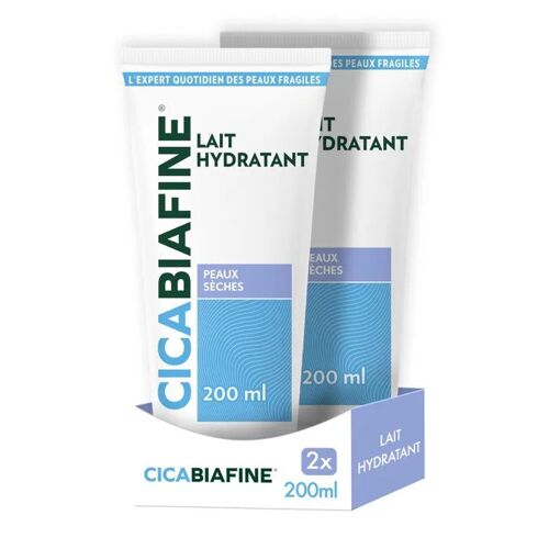 Cicabiafine ¿ Lot De 2 Lait Hydratant (Tube De 200 Ml) ¿ Soin Quotidien Pour Peaux Sèches Et Sensibles ¿ Lait Corps Absorption R 