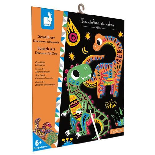 JANOD Scratch Art Dinosaur Cut Outs