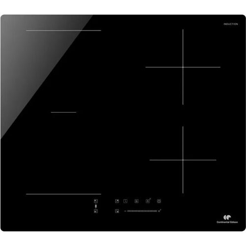 Table de cuisson induction CONTINENTAL EDISON CETI4ZFLEXB2 4 foyers dont 1 Flex Zone, 7200 W, 59 x 52 cm