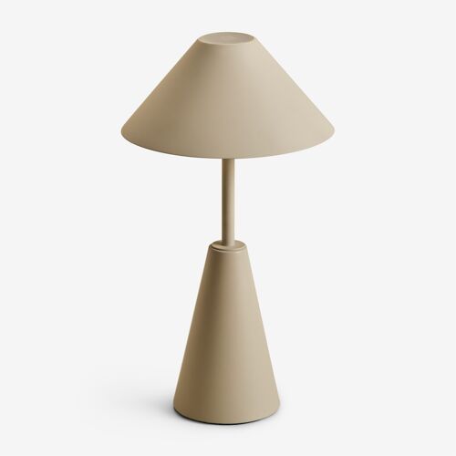 Lampe De Table Led Sans Fil Pour Extérieur En Fer Alexis Tapioca Beige