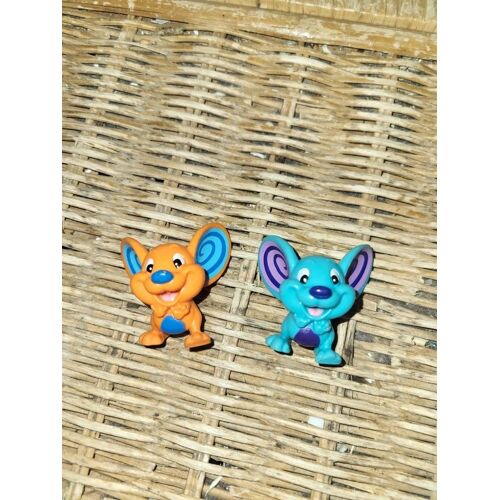Lot 2 Figurines Souris Attrap'Souris Elefun & Friends (Bleue Et Orange) - Pièces De Rechange