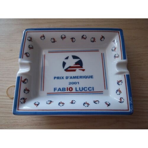 Cendrier publicitaire signé Fabio LUCCI prix d'Amérique 2001