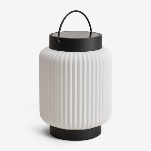 Lampe De Table Solaire Led Sans Fil Pour Extérieur En Fer Luize Noir