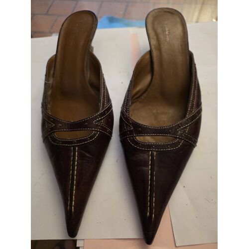 Mules Cuir Marron - 39