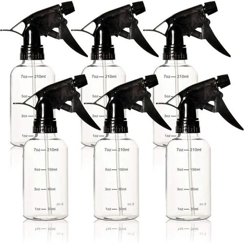 Lot de 6 Bouteilles Pulvérisatrices Blanches 250 ml avec Atomiseur
