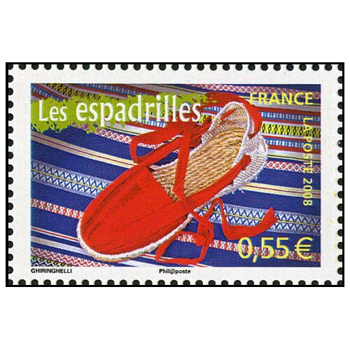 France 2008, Très Beau Timbre Neuf** Luxe Yvert 4260, Portraits De Régions, La France À Vivre Les Espadrilles.