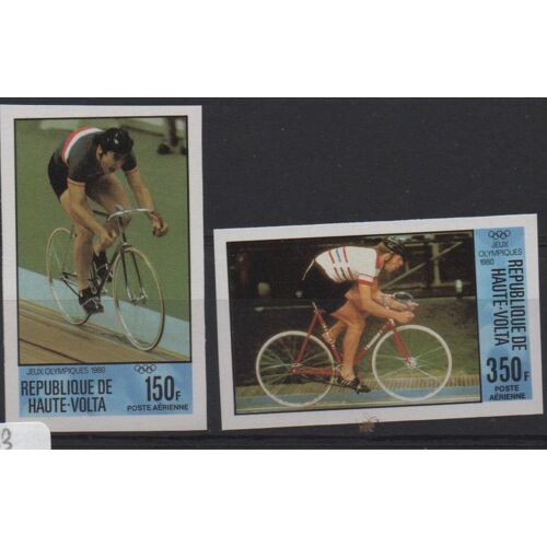 Haute Volta ( Burkina Faso ) Timbres Jeux Olympiques De Moscou 1980