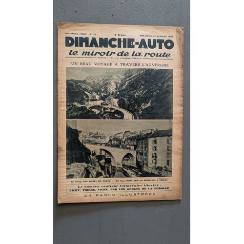 Dimanche Auto-Le Miroir De La Route N°76 - 1929