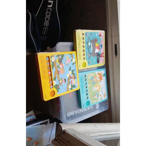 Petites Comptines Pour Être Heureux , De La Ferme, Pour Danser Lot De 3 Livres Audio Avec Piles.