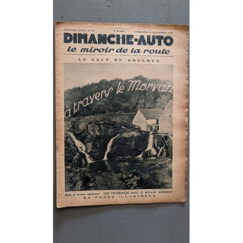 Dimanche Auto-Le Miroir De La Route N°85 - 1929