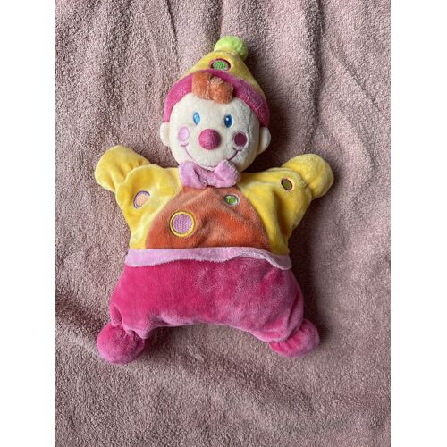 Doudou peluche clown grelot nicotoy