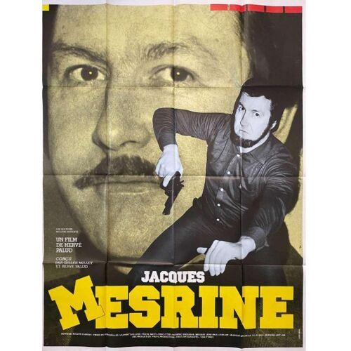 Jacques Mesrine, Profession Ennemi Public - Affiche Originale De Cinéma Pliée - Format 120x160 Cm - Un Film De Hervé Palud - Année 1983