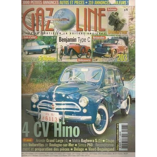 Gazoline 78 De 2002 4cv Hino,Benjamin Cab Type C,Peugeot 203,Matra Bagheera S,Renault 5 Alpine,Vinot Deguingand