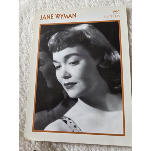 Fiche Portrait De Star Jane Wyman – L’Encyclopédie Du Cinéma – Collection Cinéma Vintage
