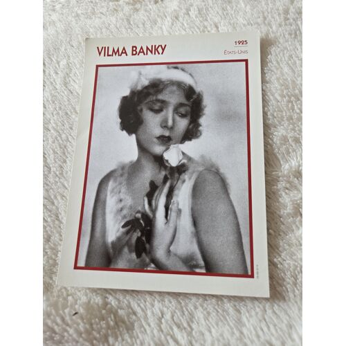 Fiche Portrait De Star Vilma Bánky – L’Encyclopédie Du Cinéma – Collection Cinéma Vintage